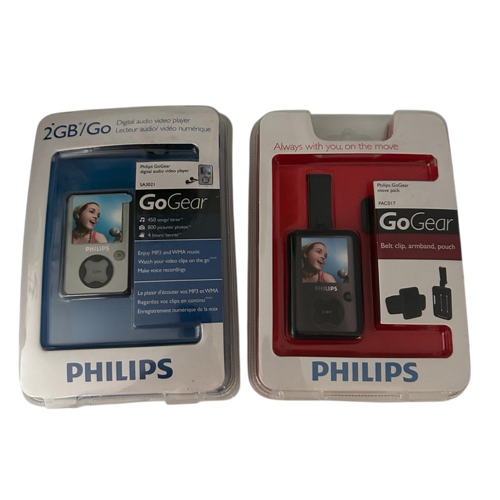 New Philips GoGear SA3021 2GB Digital Audio Video Player Plus New Accessory Kit